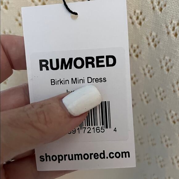 NWT Rumored Ivory Knit Birkin mini dress L - Picture 5 of 9